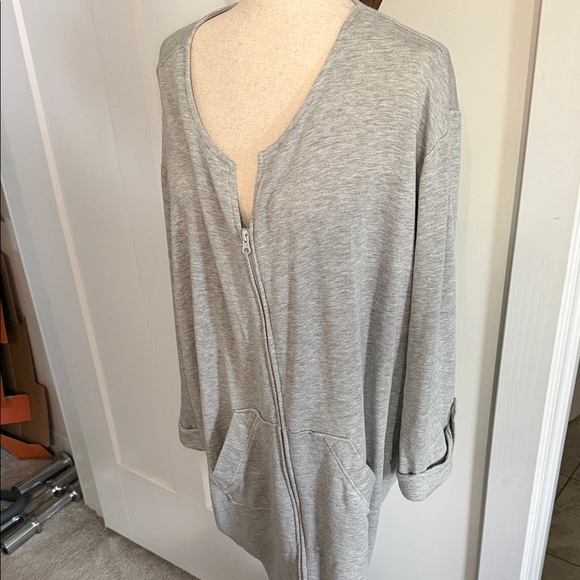 Other - Gray Women's Robe with Zipper Back